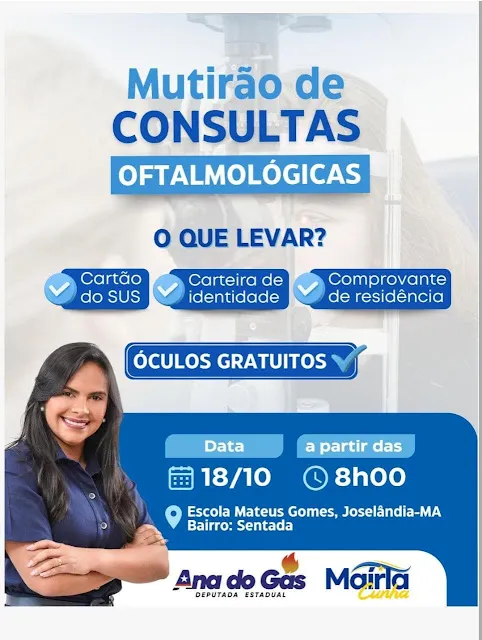 Mutirão de Consultas Oftalmológicas leva atendimento e óculos gratuito à população de Joselândia